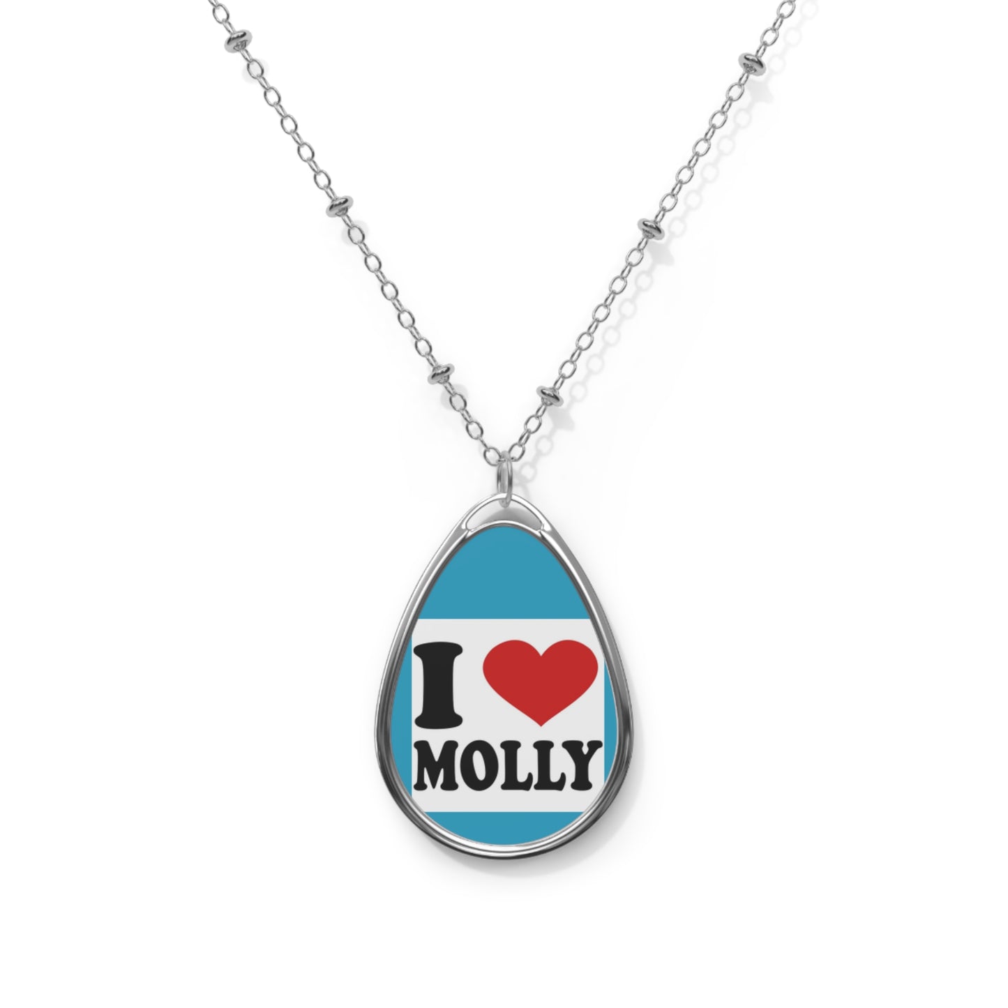 I Love Molly Oval Necklace - Elegant present till nära och kära