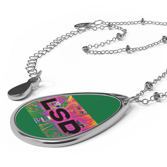 LSD Colorful Oval Necklace - Unika Boho-smycken för festivaler och vardagskläder