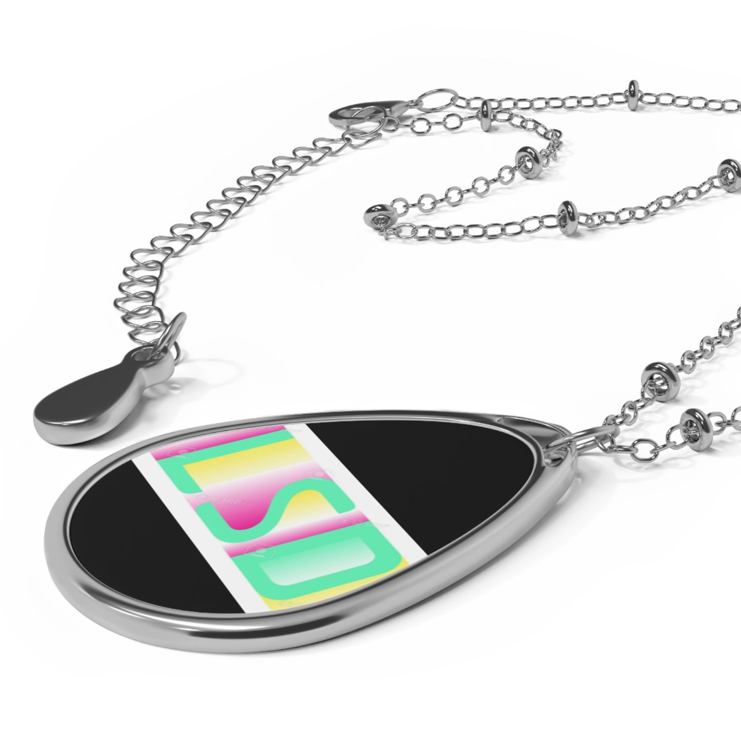 LSD Oval Halsband - Trendigt Teardrop hängsmycke för snyggt statement