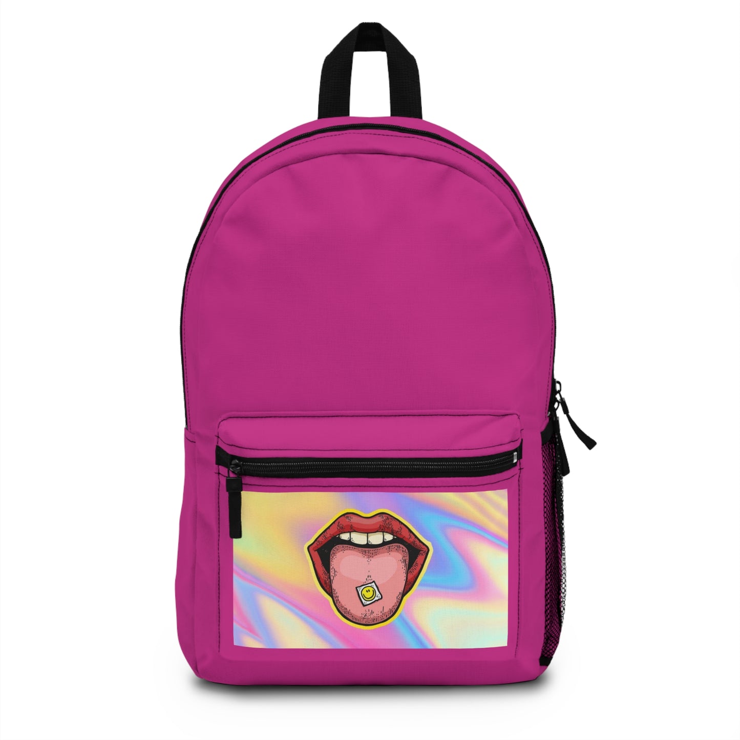 Trendig holografisk ryggsäck med läppdesign