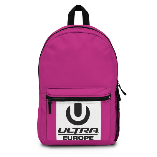 Ultra Europe Rosa ryggsäck | Trendig reseutrustning för festivalälskare
