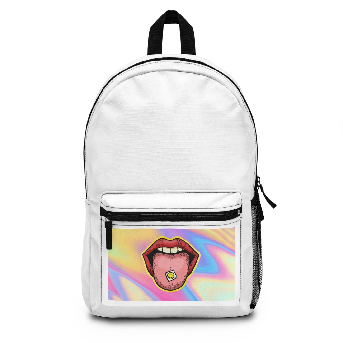 Holographic Lip Graphic Ryggsäck - Trendig och snygg väska för vardagsbruk/ LSD