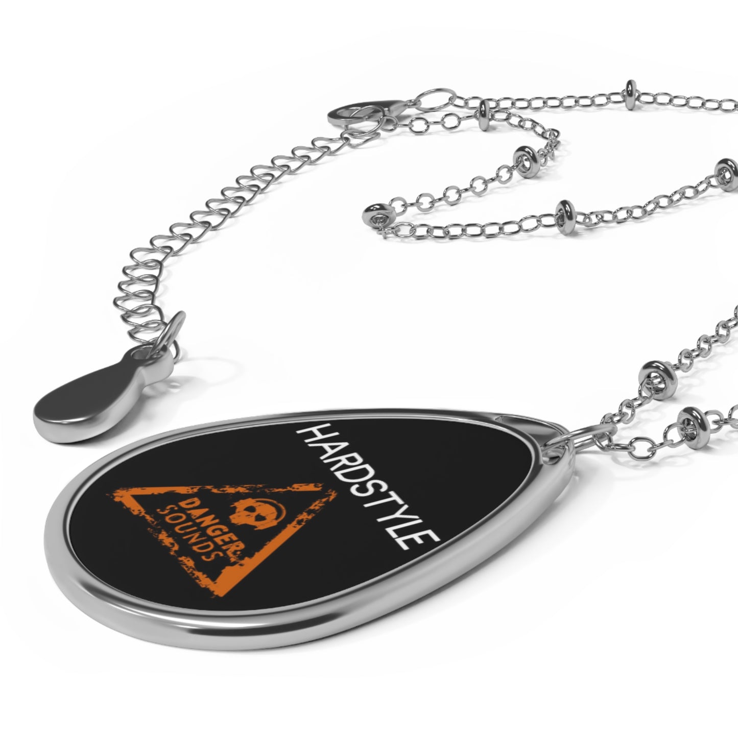 Hardstyle ovalt halsband för musikälskare - EDM smycken present