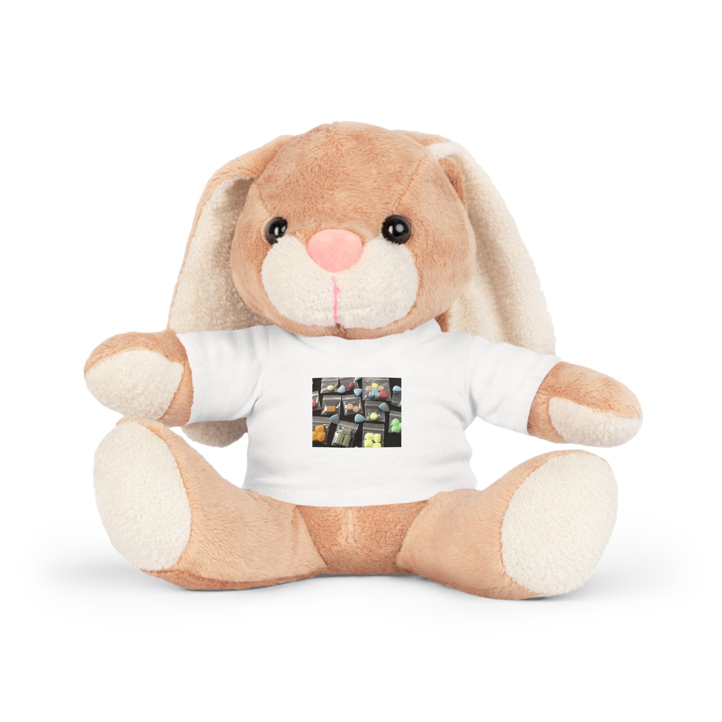 Anpassningsbar plyschleksak med grafisk t-shirt / E