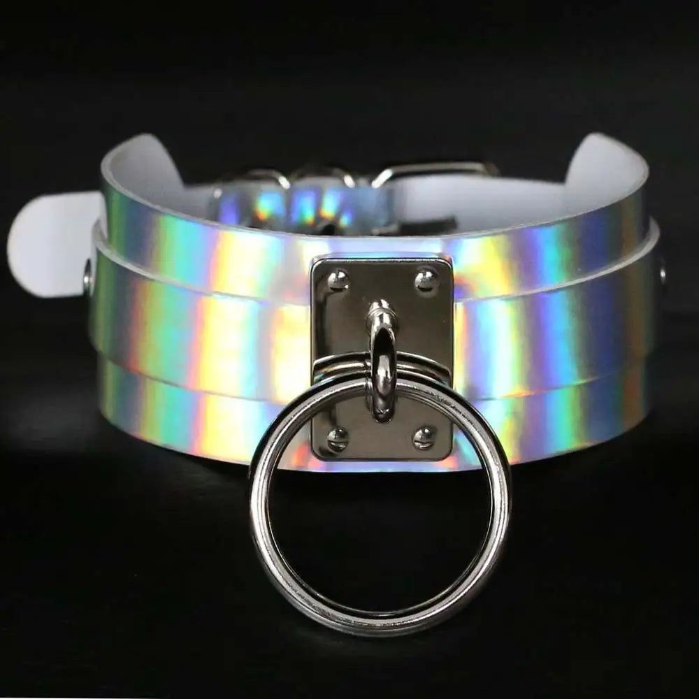 halsband RAVE Läderkrage Dam