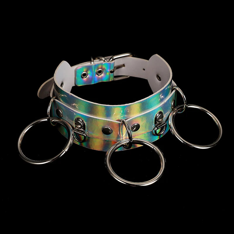 halsband RAVE Läderkrage Dam