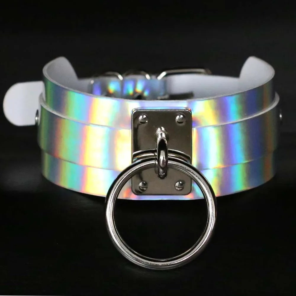 halsband RAVE Läderkrage Dam