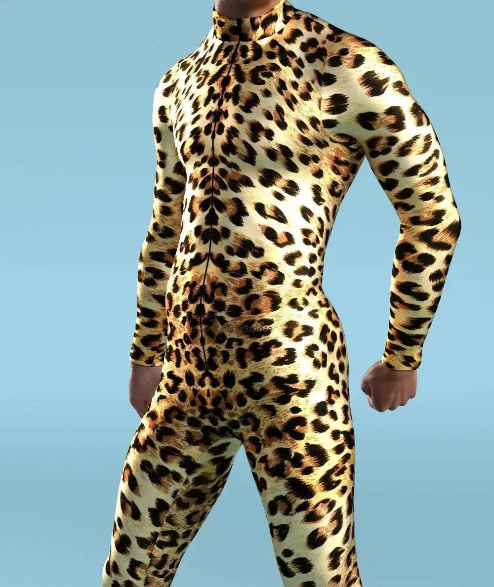Cosplay-dräkt för män Fram Dragkedja Flerfärgad Zentai