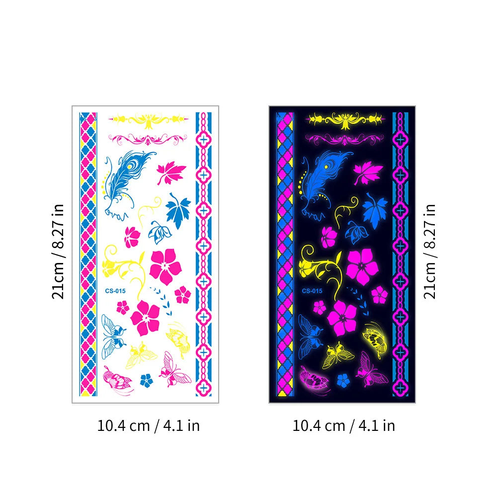 Glow in The Dark Body Tattoo Stickers