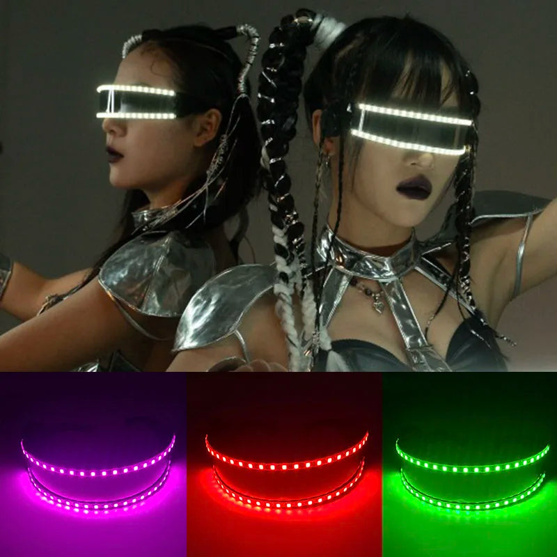 LED-ljusglasögon Glödande självlysande glasögon