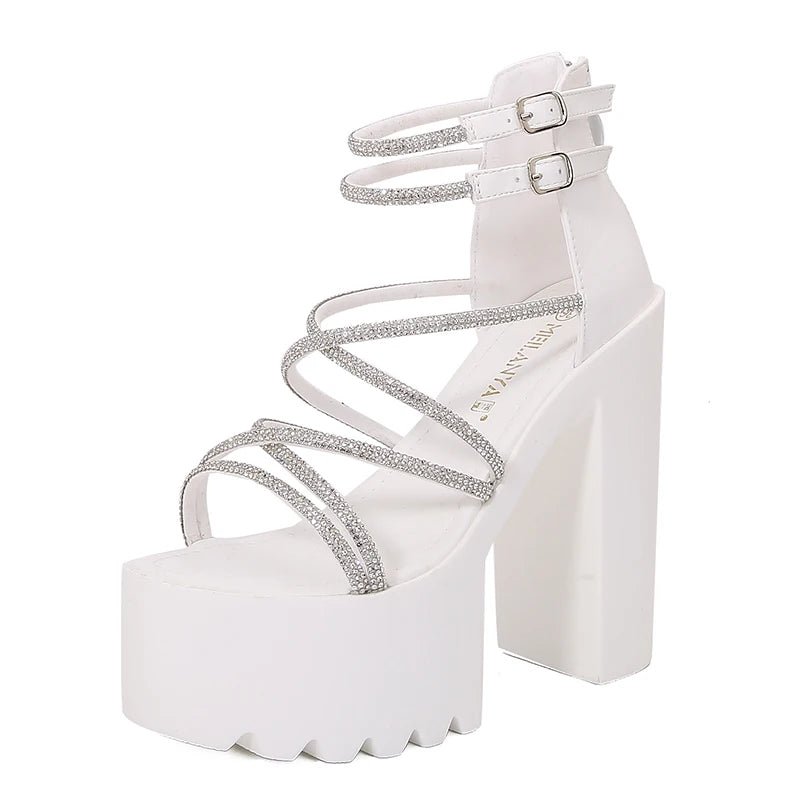 kristall 15 cm hög klack