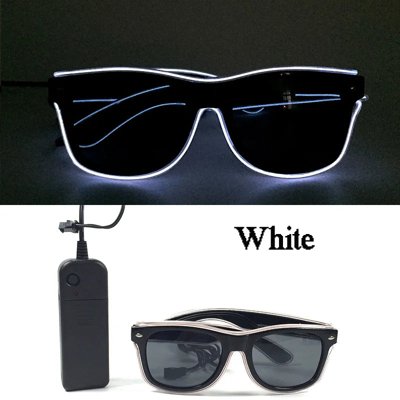 Rave Glödande Glasögon Med Neon