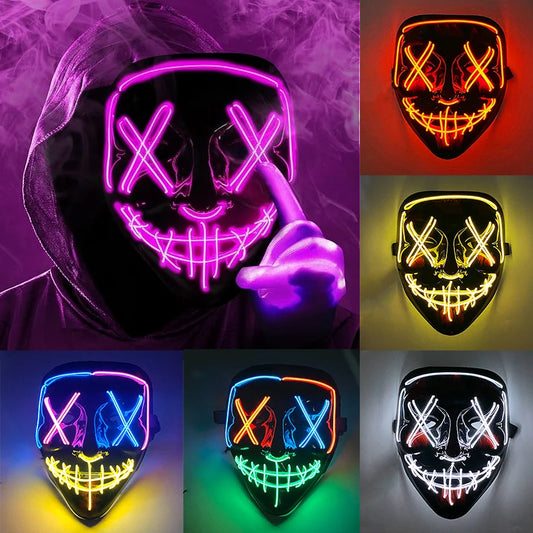 Wireless Rave Mask Dekor Lysande LED