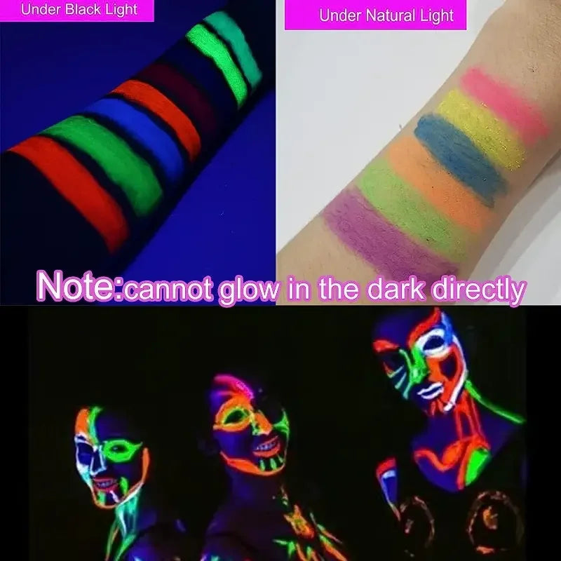 Tvättbar vattenlöslig ansiktsmålning - UV NEON