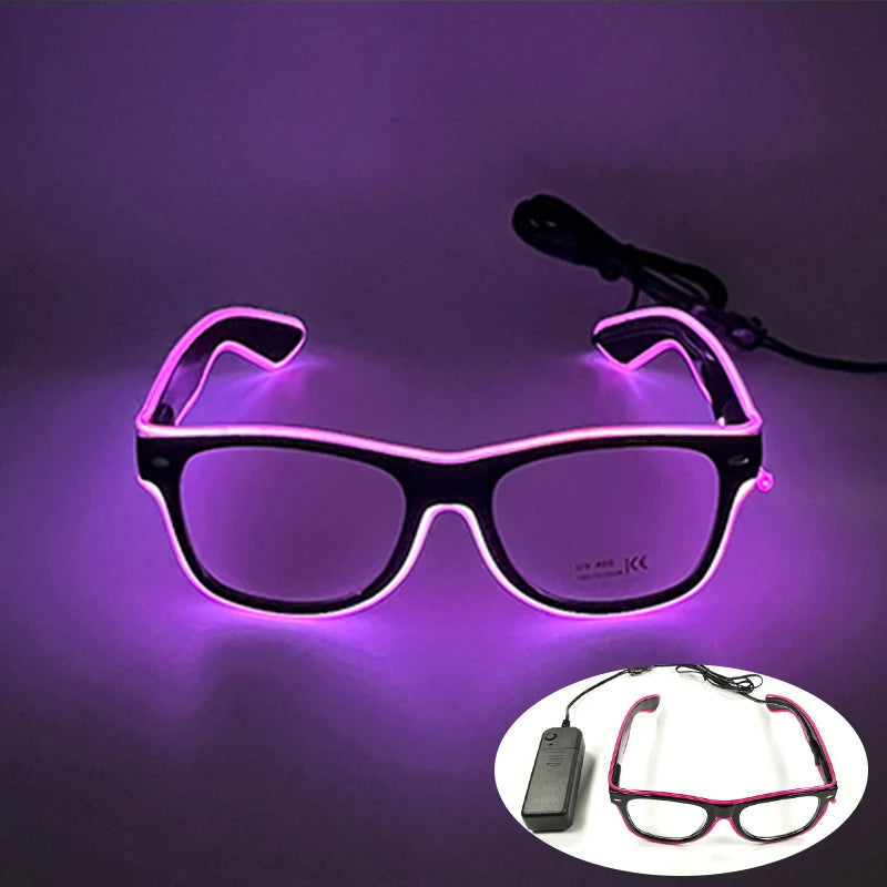 Rave Glödande Glasögon Med Neon