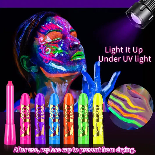 Tvättbar vattenlöslig ansiktsmålning - UV NEON