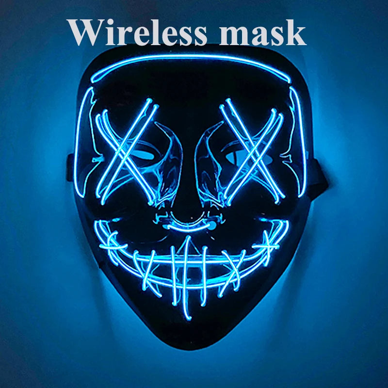 Wireless Rave Mask Dekor Lysande LED