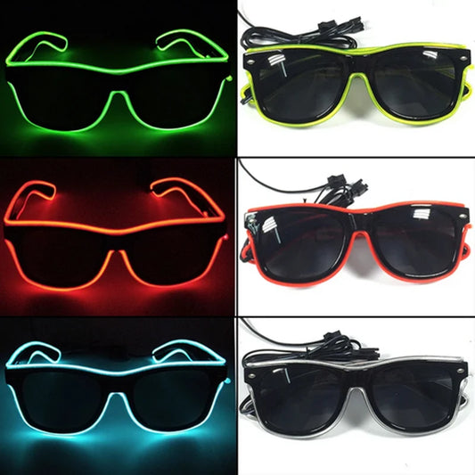 Rave Glödande Glasögon Med Neon
