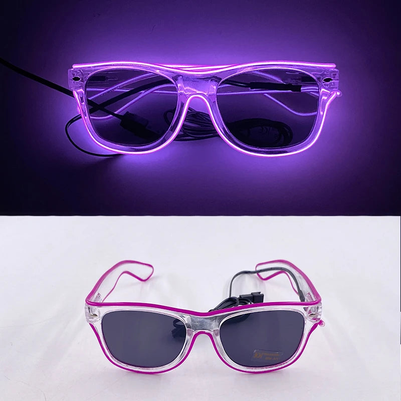 Rave Glödande Glasögon Med Neon