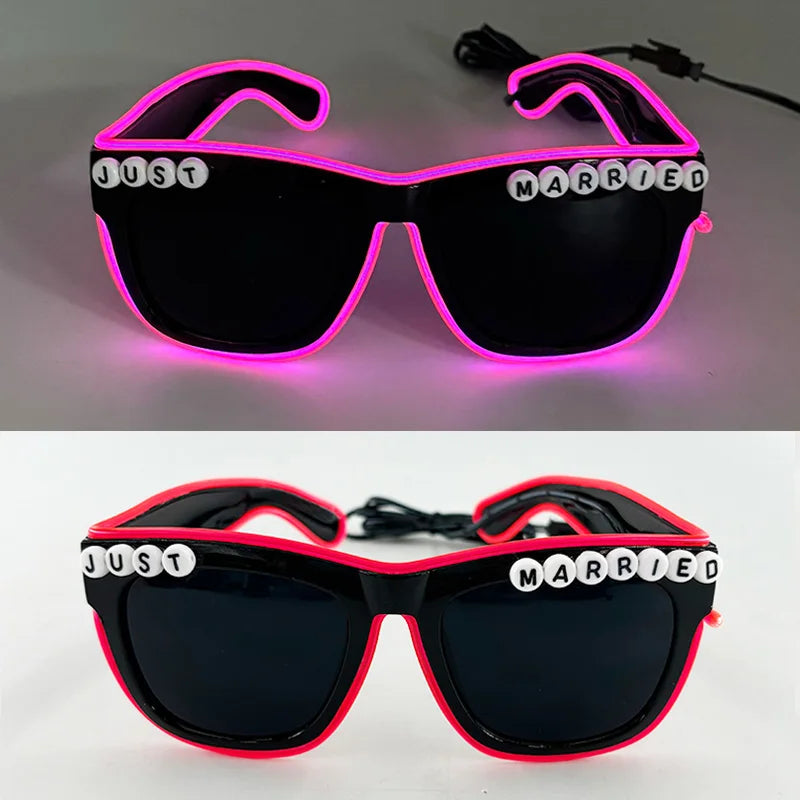 Rave Glödande Glasögon Med Neon