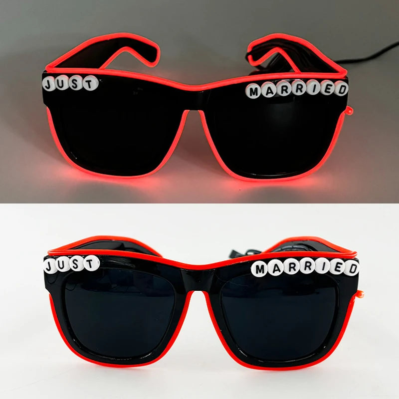 Rave Glödande Glasögon Med Neon