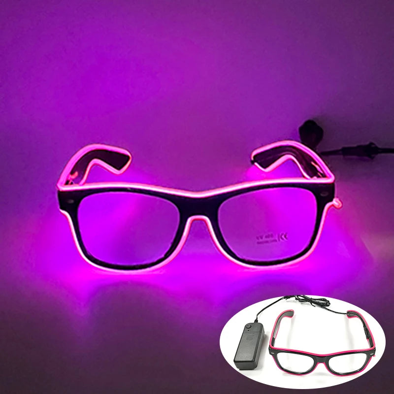Rave Glödande Glasögon Med Neon
