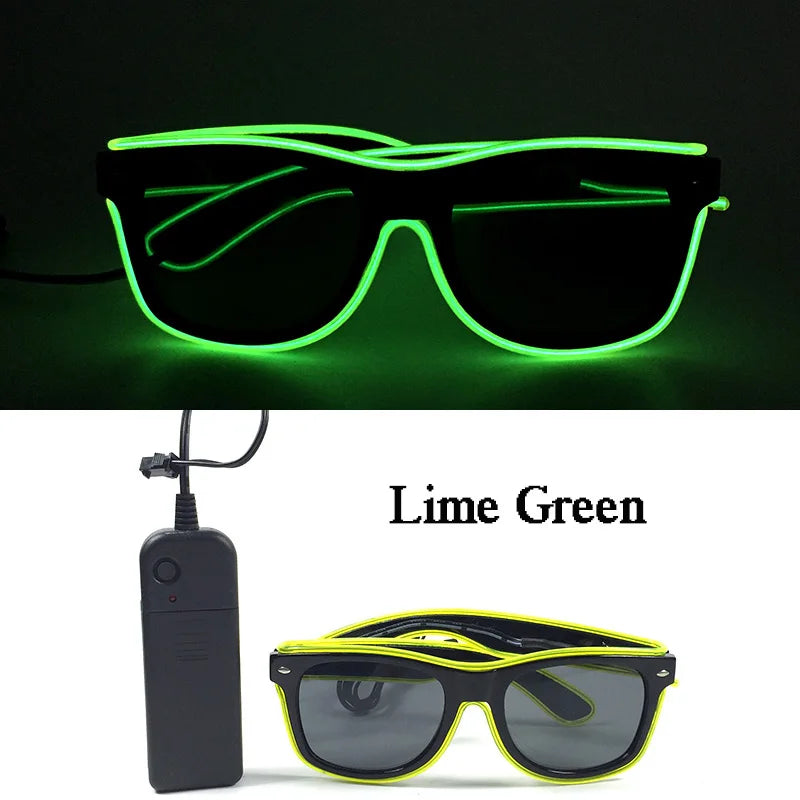 Rave Glödande Glasögon Med Neon