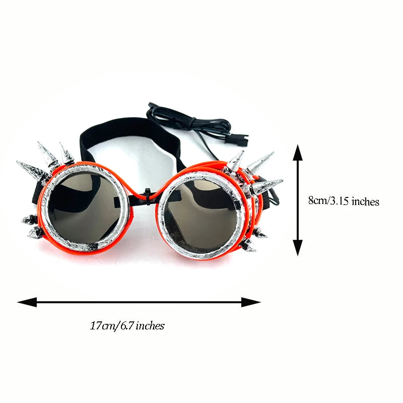 LED Steampunk Glasögon