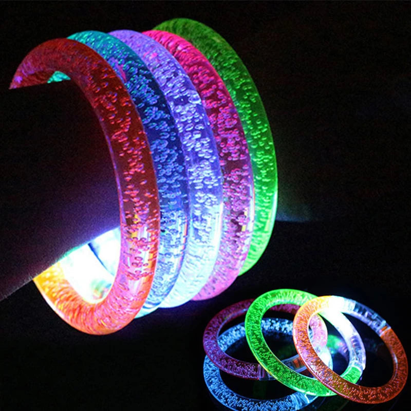 1 STYCK Flash Armband LED Blinkande handledsglöd armring
