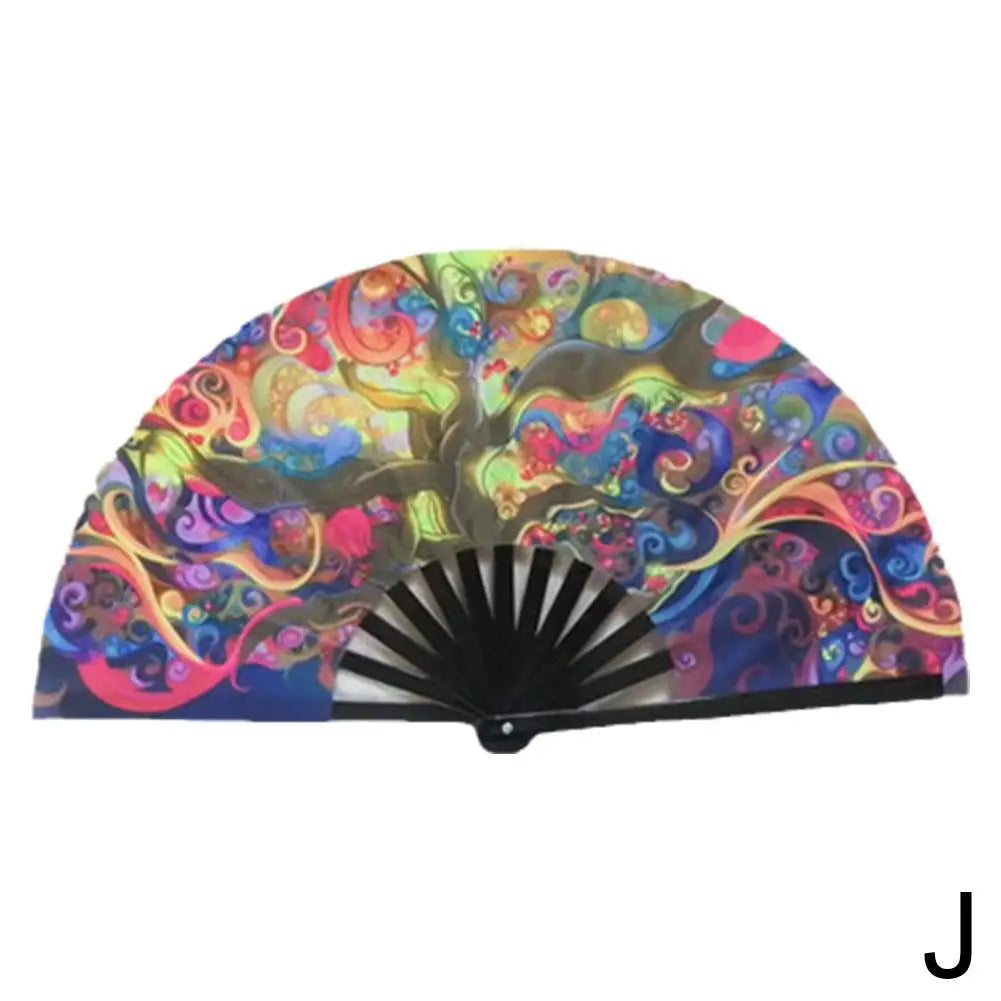 33cm Large Folding Hand Rave Fan Chinease/Japanese Gradient