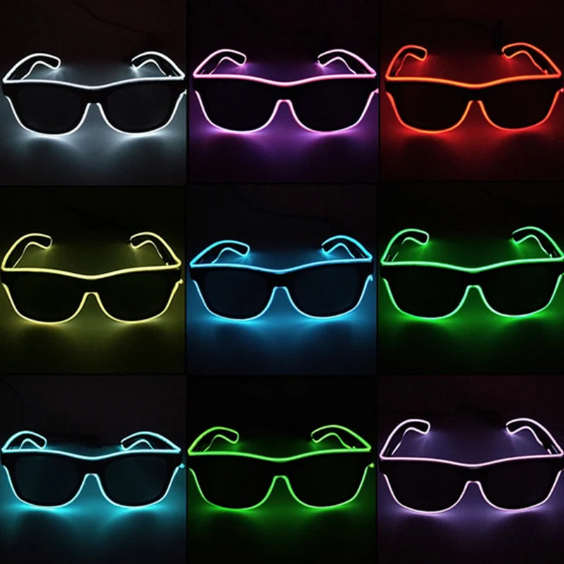 Rave Glödande Glasögon Med Neon