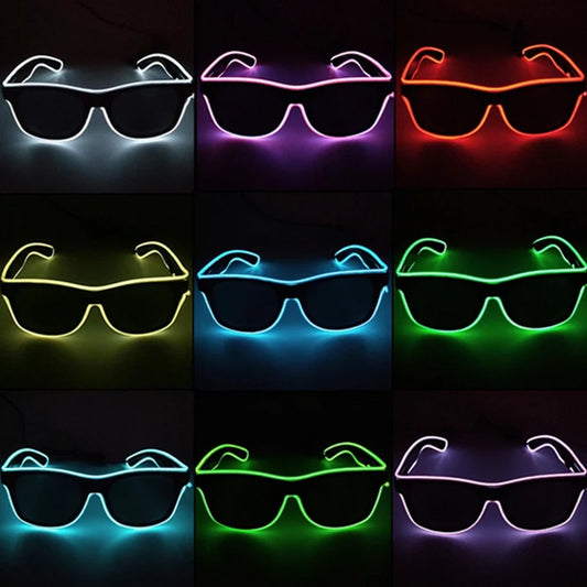 Rave Glödande Glasögon Med Neon