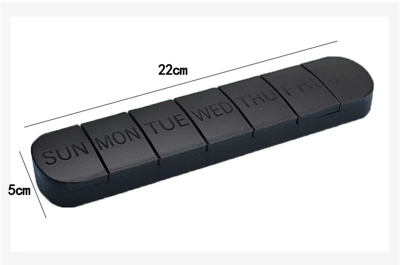7 dagar per vecka Pillbox Tabletthållare Medicinförvaringsfodral