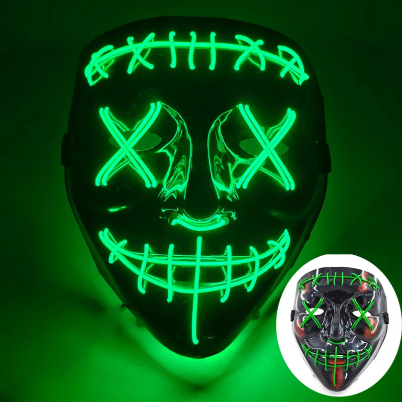Wireless Rave Mask Dekor Lysande LED