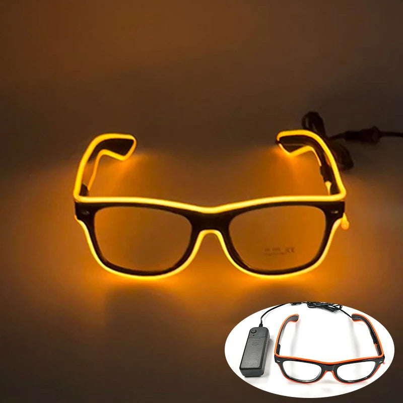 Rave Glödande Glasögon Med Neon