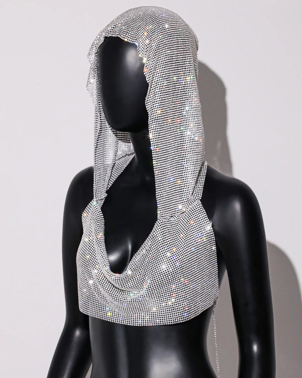 Glänsande strass Fishnet, Cover Up Party Club