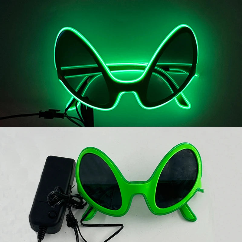 Rave Glödande Glasögon Med Neon