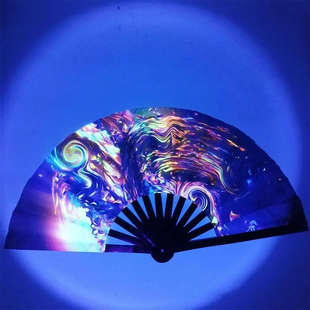 33cm Large Folding Hand Rave Fan Chinease/Japanese Gradient