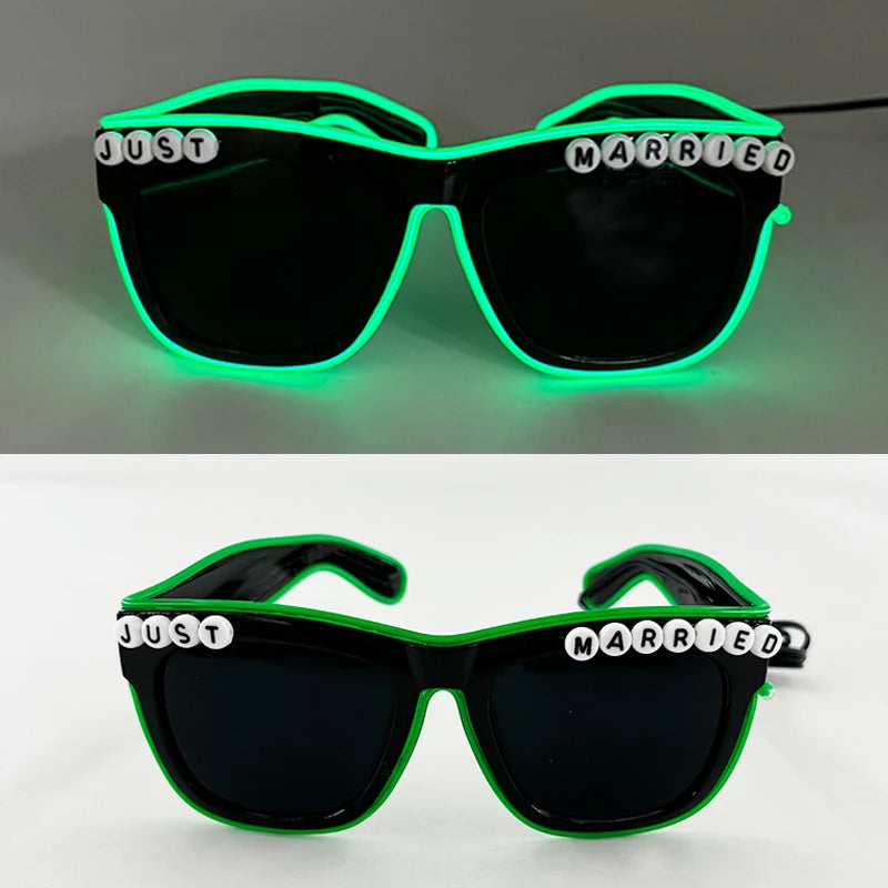 Rave Glödande Glasögon Med Neon