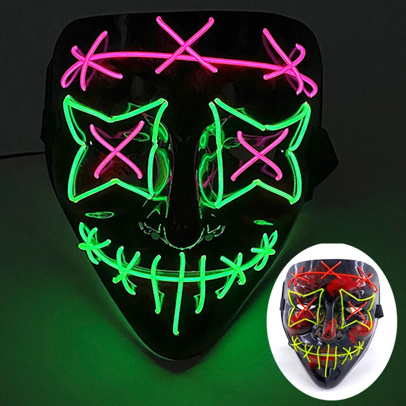 Wireless Rave Mask Dekor Lysande LED