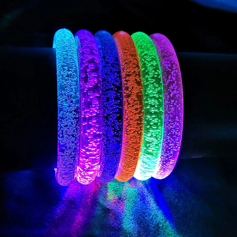 1 STYCK Flash Armband LED Blinkande handledsglöd armring