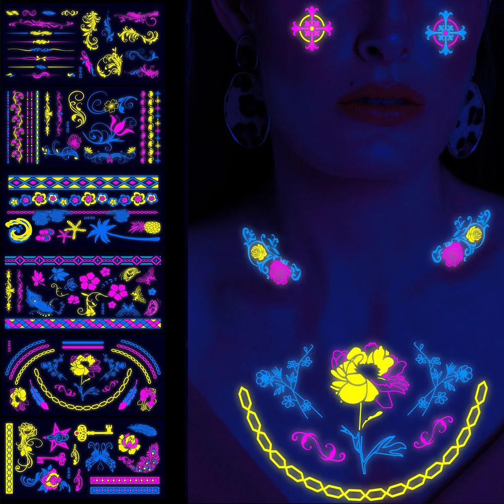 Glow in The Dark Body Tattoo Stickers
