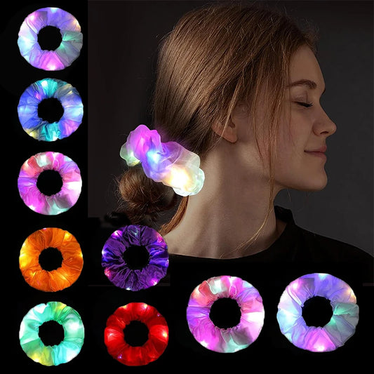 10 st LED självlysande Glödande hårband Girl Light Up