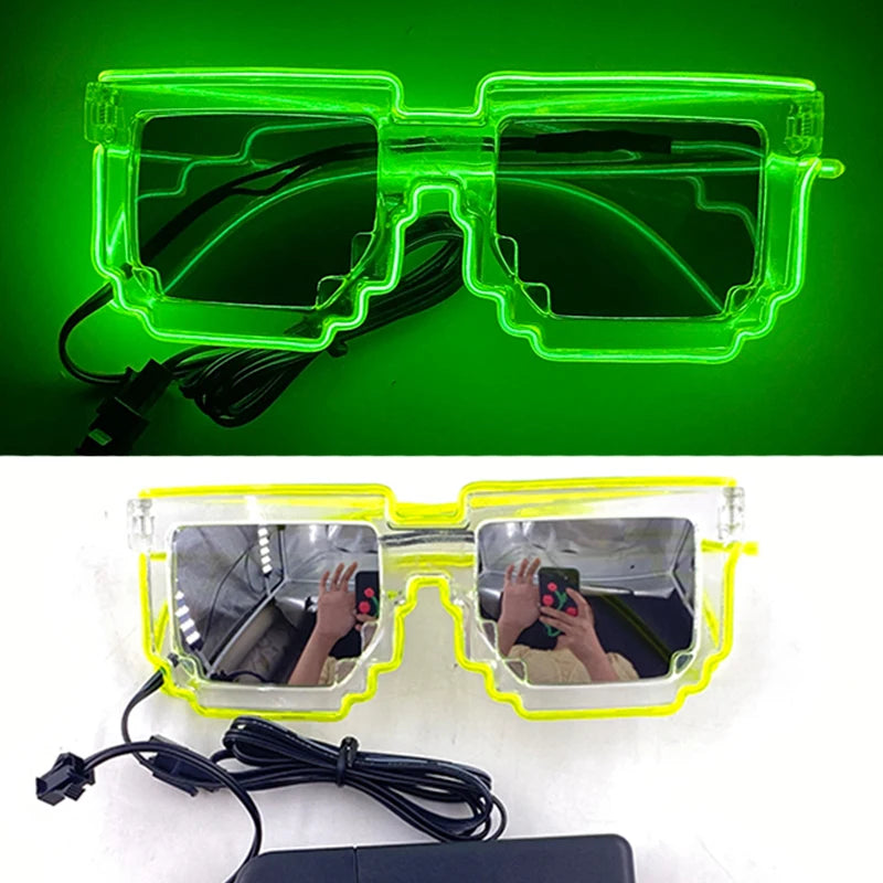 Rave Glödande Glasögon Med Neon