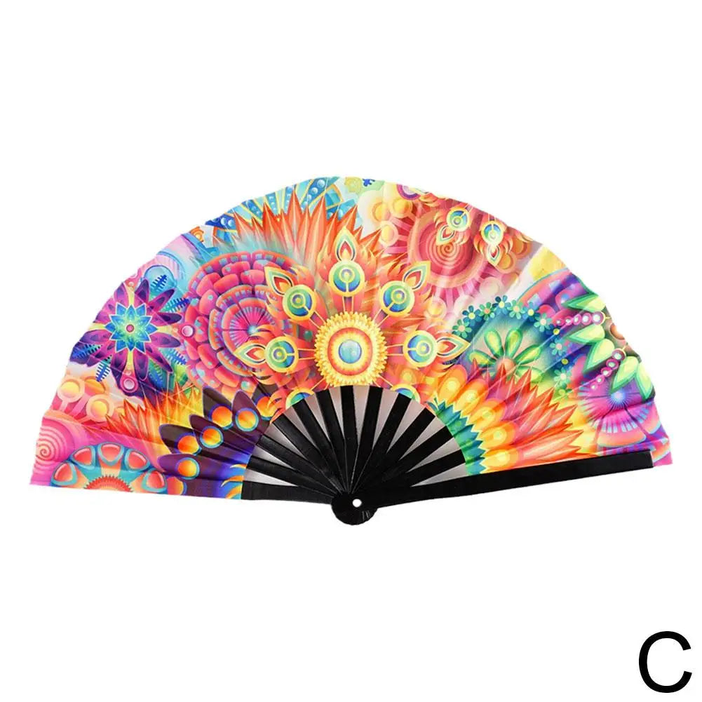 33cm Large Folding Hand Rave Fan Chinease/Japanese Gradient