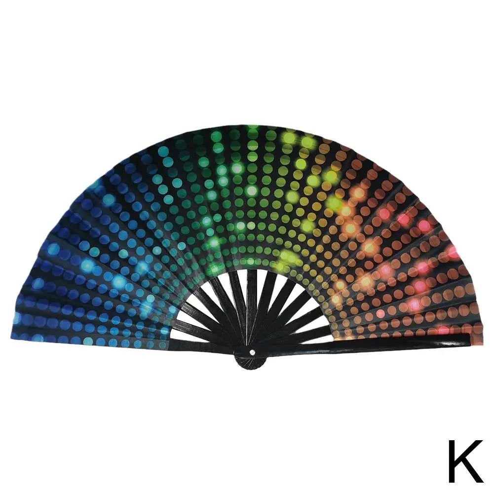 33cm Large Folding Hand Rave Fan Chinease/Japanese Gradient