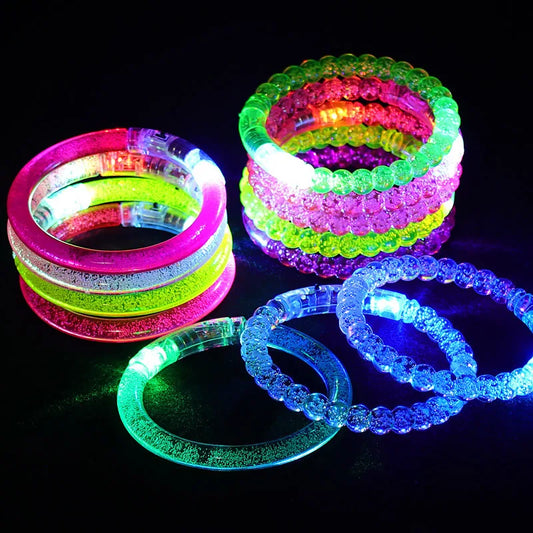 1 STYCK Flash Armband LED Blinkande handledsglöd armring