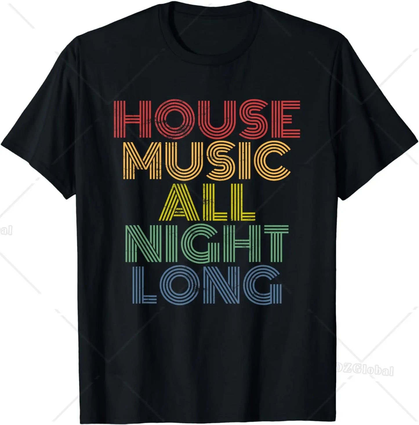 House Music All Night Long, Techno, Rave, EDM, Clubbing T-Shirt Festival