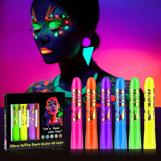 Tvättbar vattenlöslig ansiktsmålning - UV NEON