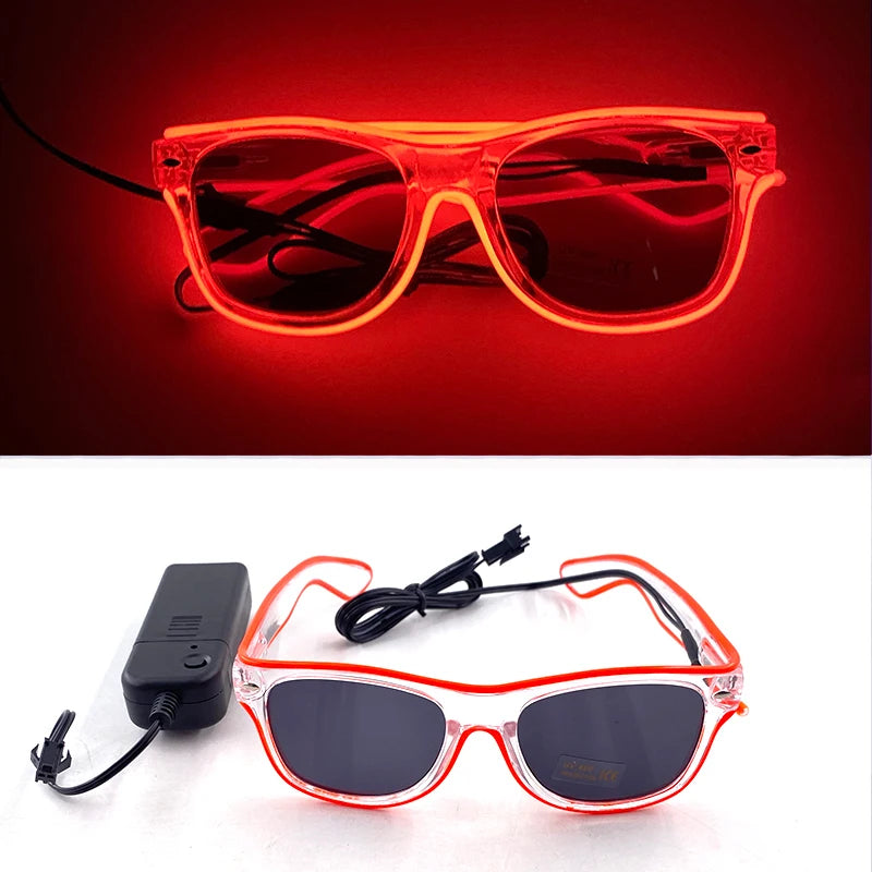Rave Glödande Glasögon Med Neon